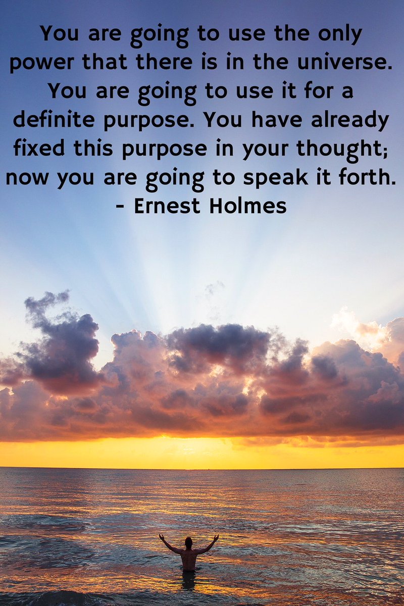 CSLTampaBay's tweet image. You are going to use the only power that there is in the universe. You are going to use it for a definite purpose. You have already fixed this purpose in your thought; now you are going to speak it forth. - Ernest Holmes #creative #NewThought #definitepurpose