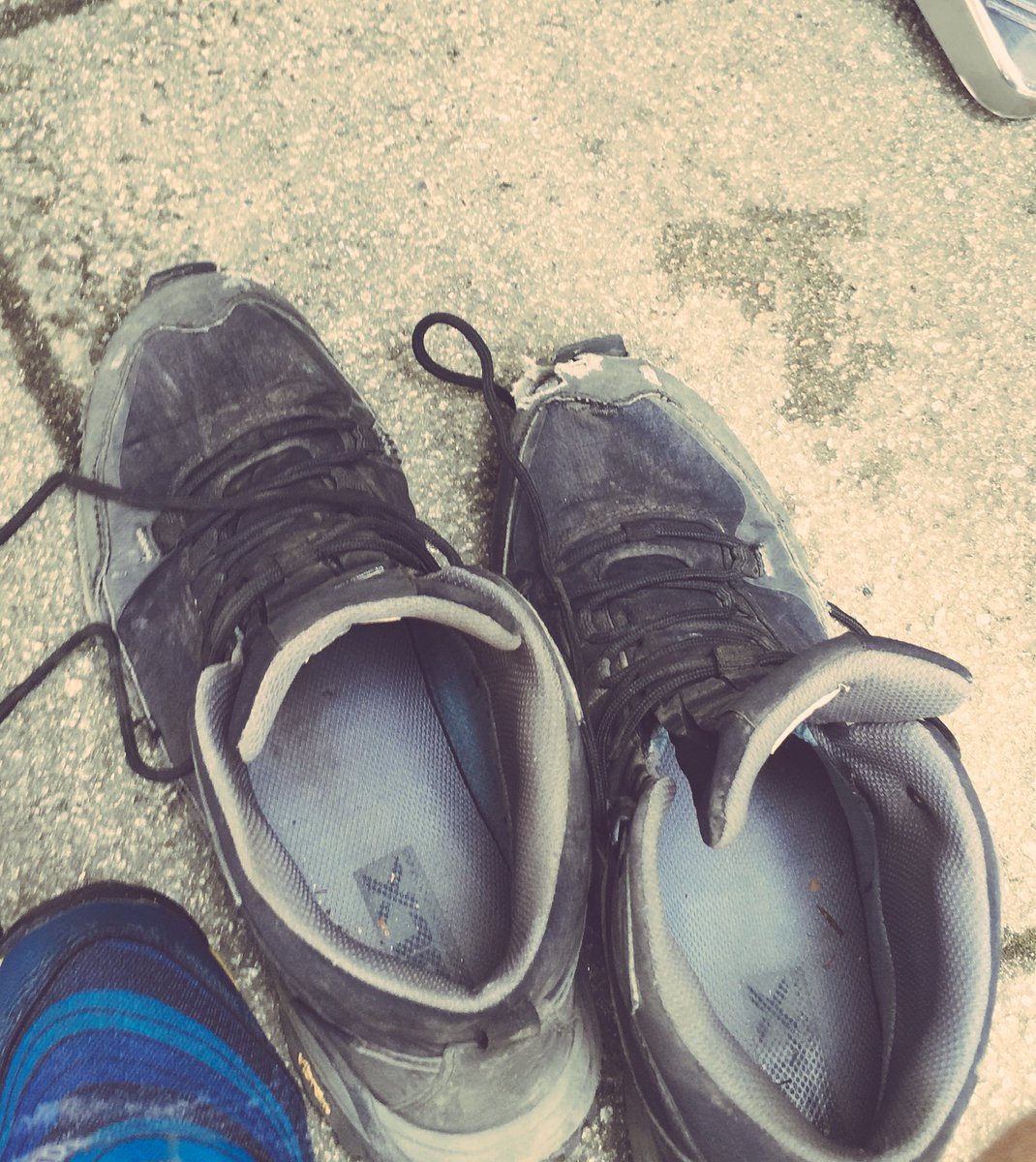 ham_vin's tweet photo. Is there anything wrong with your shoes ? 🤔@Trespass after only 6 days on the GR20 #corsica #DLX https://t.co/EPVNcmebfX