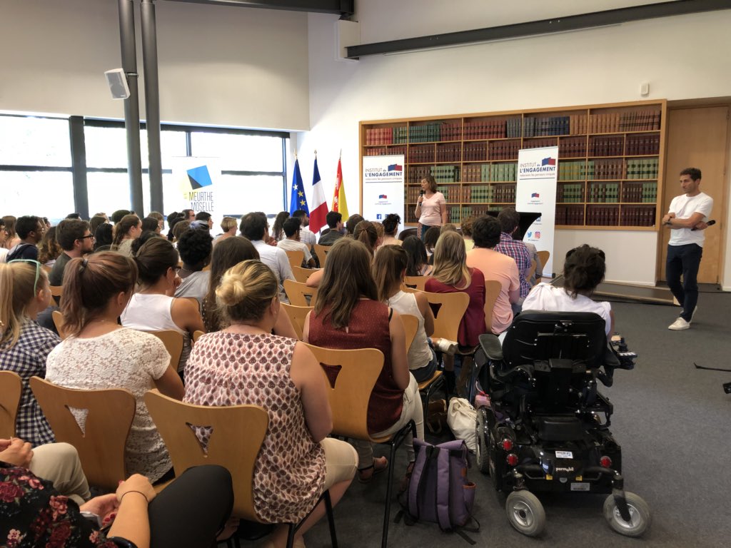 i_engagement's tweet photo. Conférence de clôture de la 27e Université de l’Engagement à #Nancy 📍
Le temps de faire le bilan de l’accompagnement des lauréats de la promotion de printemps 2017 😢 😍
#LiveIDE2018
#PromoIDE2017 https://t.co/sh6KWRjo1W