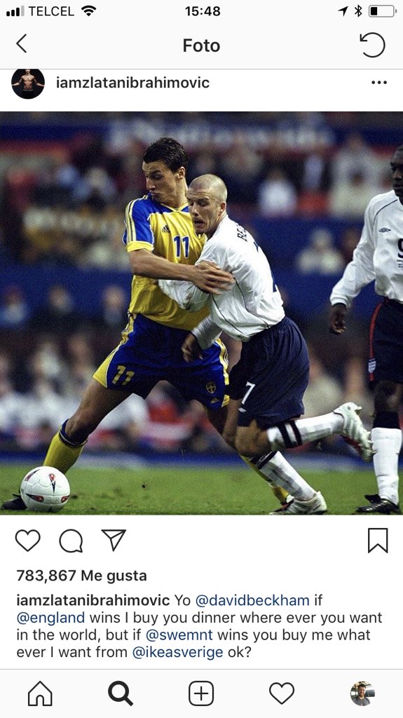 andremarinpuig's tweet photo. Apuesta ente Zlatan Ibrahimovic y David Beckham. https://t.co/C1zOKjdk5Q