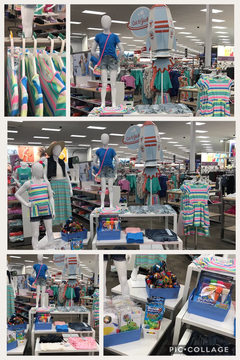 Let's have some FUN in the sun 🌞 at T2847!!! What a great collaboration by all, it was so much FUN creating this focal with all of you! #A&amp;A #style #summer #sun #girls #dress #cat&amp;Jack #pooltoys #crispfolds #sunhat #fingerspacing #standards #basics