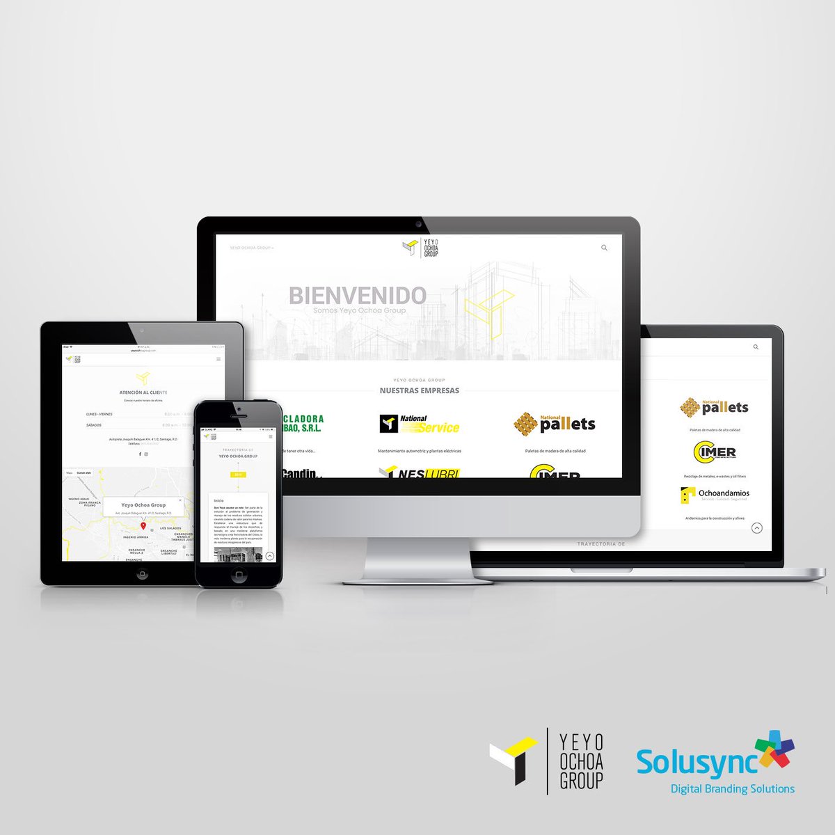 Solusync's tweet photo. #NewWebsite 🖥 #YeyoOchoaGroup https://t.co/gxHQnaH41y • Diseño Web para Yeyo Ochoa Group • Gracias por confiar en nosotros. 🚀 #Solusync #WebDesign #DiseñoWeb https://t.co/Bl88EZvQZj