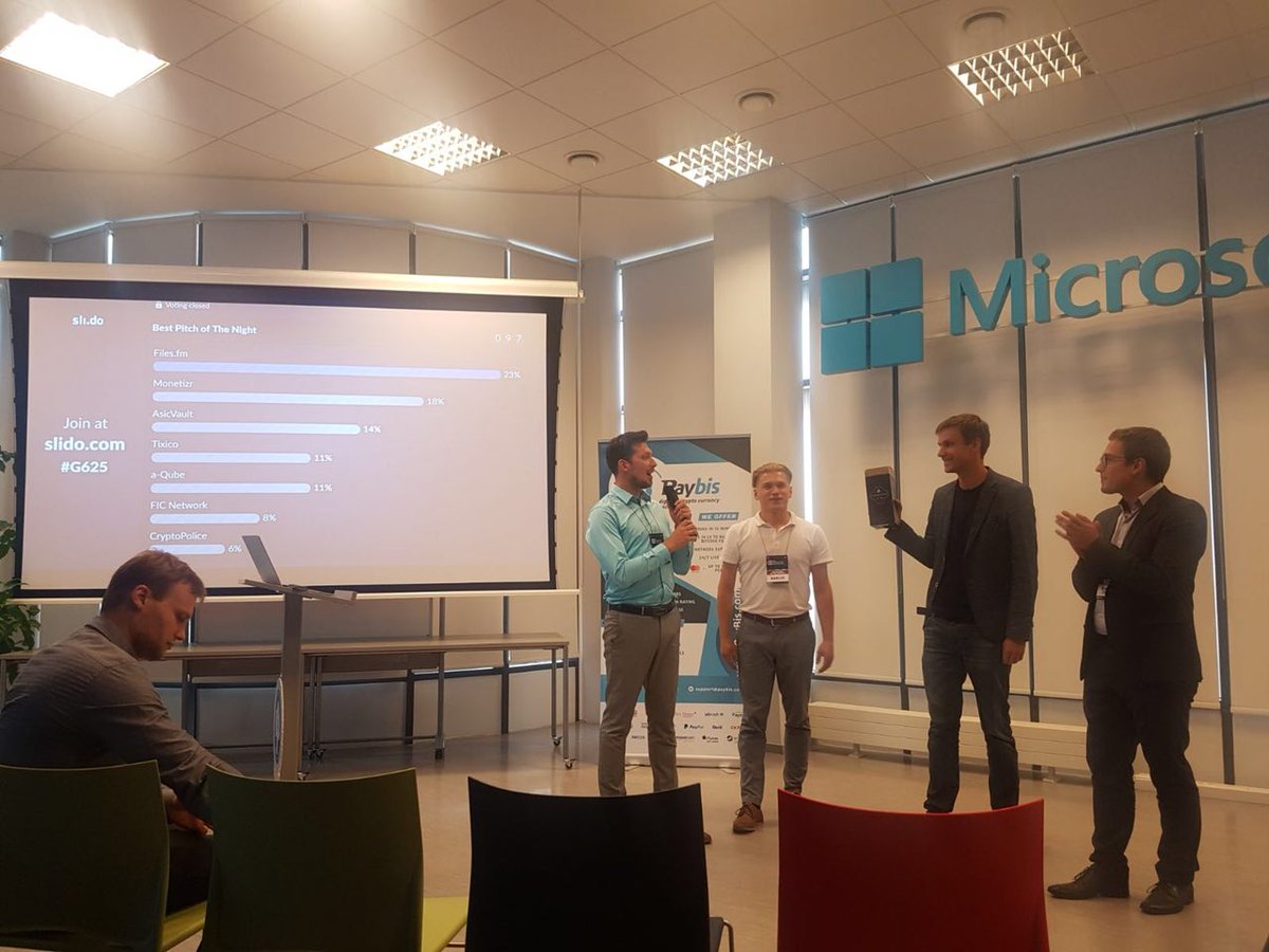 blockvis_team's tweet photo. Congratulation for #FilesFM team for winning Baltic Blockchain Pitch Night contest!
We do believe in #WorldFileLibrary and are happy working with https://t.co/RBK7Cvm0zp to help find them right fit for using blockchain. https://t.co/XMmILUfr5E