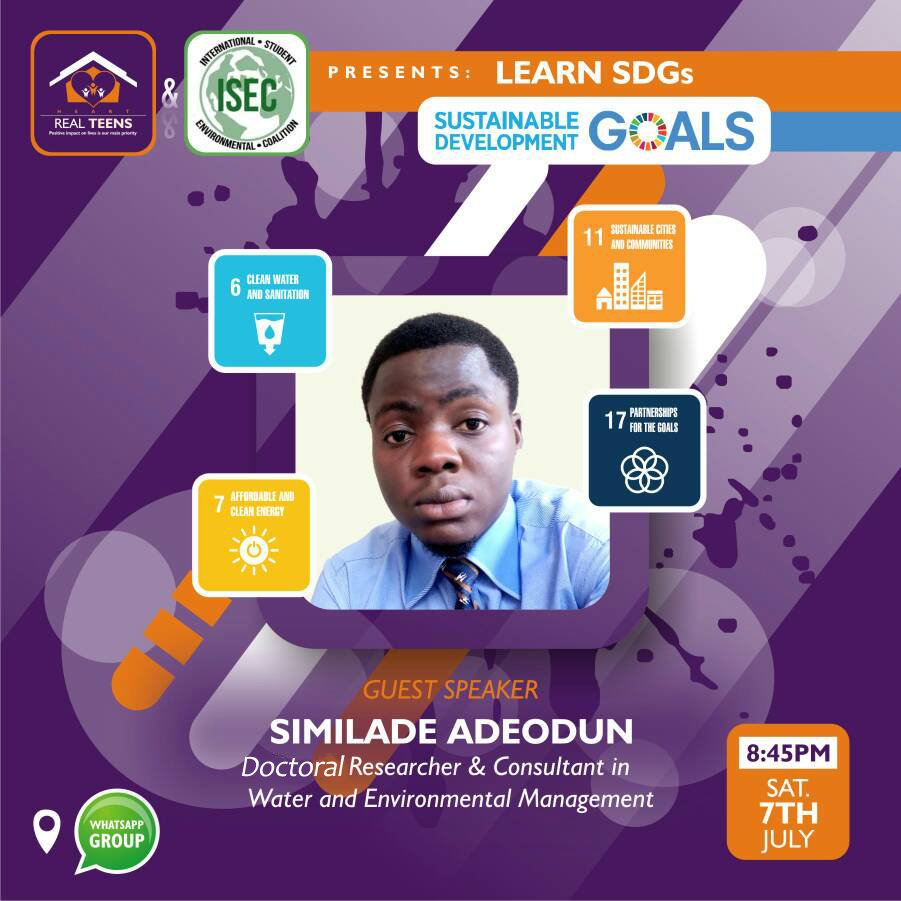 simiadeodun's tweet photo. Yesterday, we had movie screening and talk on #Trees. Tomorrow, we shall be having an online discourse with Teens and Youths on the SDGs...I shall be talking on my areas of expertise (Goals 6, 7, 11 &amp; 17). Follow the discourse with #LearnSDGs https://t.co/H1tmvVAKNU