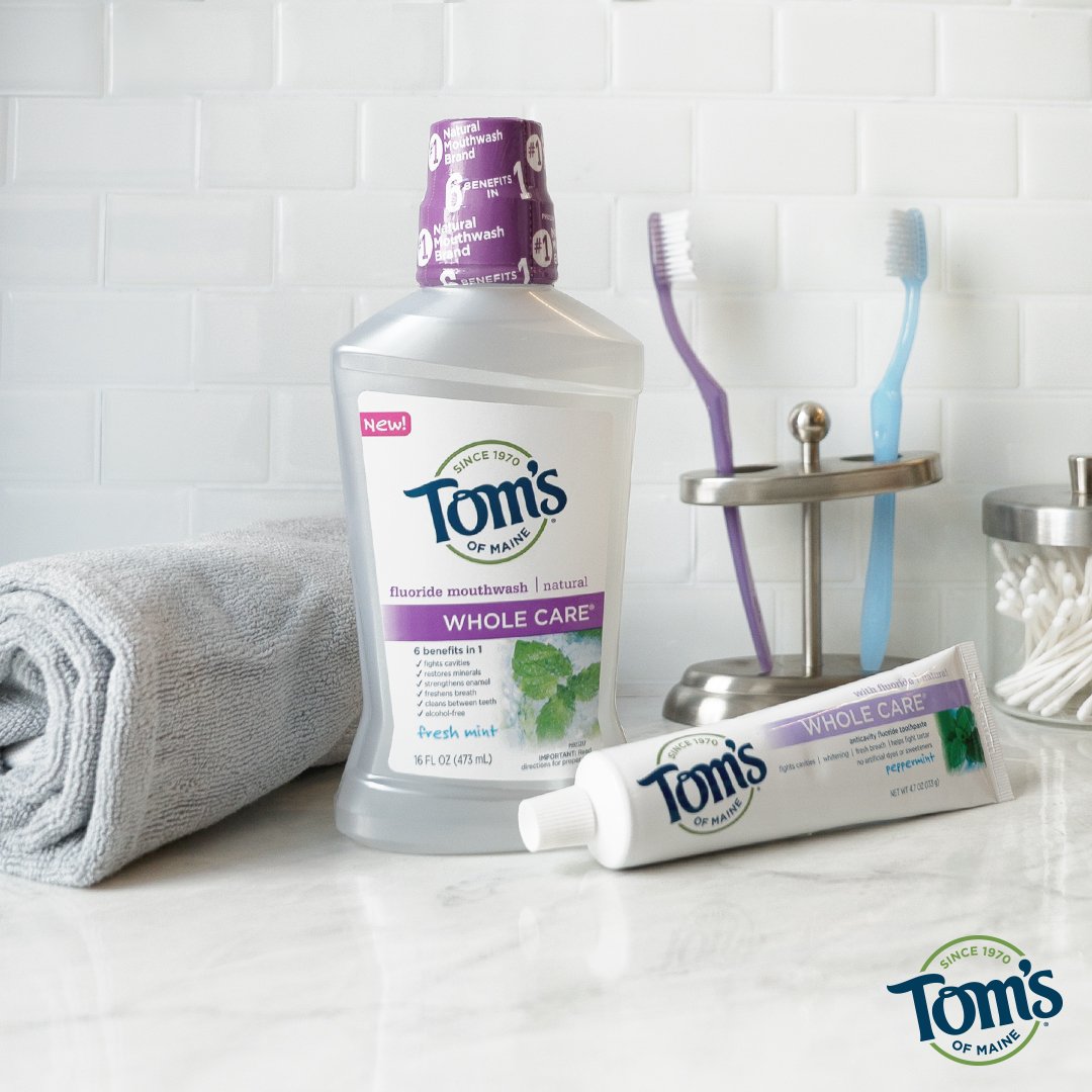 My new fave! <a href="/TomsofMaine/">Tom's of Maine</a> Whole Care Mouthwash makes my mouth feel so fresh! No artificial colors, sweeteners or preservatives. Check it out and upgrade your oral care routine ➡️ clvr.li/2ysL3kI #WhyISwitched #ad