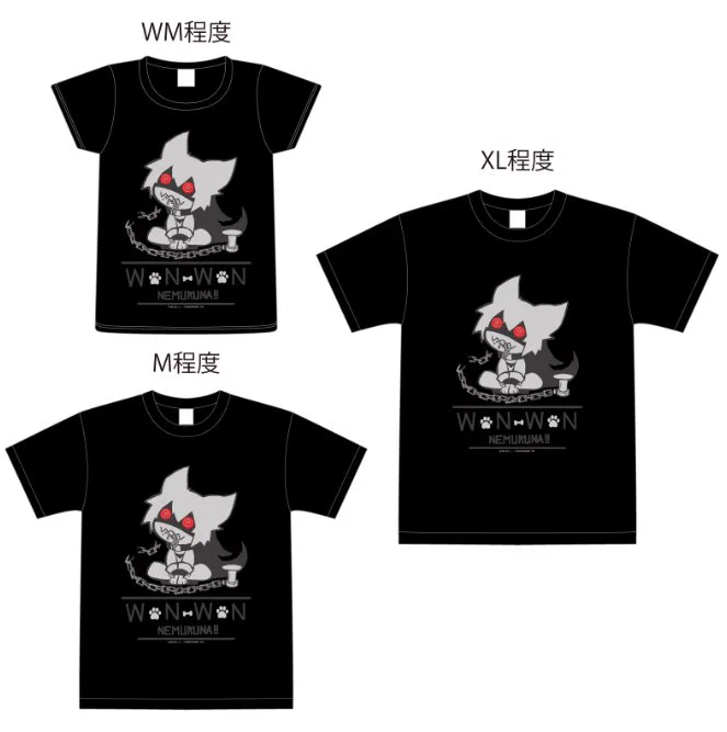 #GANMA! 1000万DL企画の #ネムルナ!! #Tシャツ、実はサクラも着用しております少し大きめなのは私の趣……仕様です( ˘ω˘ )←  実際販売しているものは、男女共にサイズが豊富なので、きっとぴったりサイズが見つかるはず是非チェックしてみて下さい〜