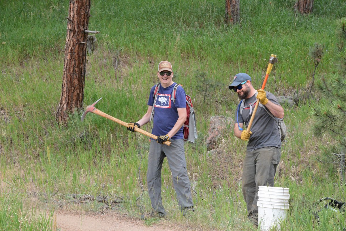 LCDNR's tweet photo. Many thanks to volunteers from @Overlandmtb for helping with trail work at Horsetooth Mountain Open Space last weekend. Nice job! #HTMOS https://t.co/smT8RhbMhh