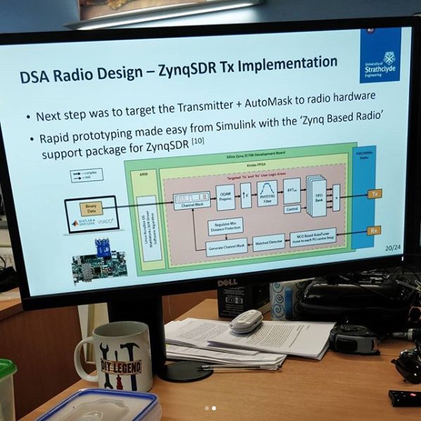 kbarlee's tweet image. MAJOR PhD BREAKTHROUGH! 💻📡🎉 For the last 2 years I have been building a #5G #dynamicspectrum radio PHY layer, which is able to automatically scan the spectrum, identify available bands, and then start transmitting (and receiving) in them.