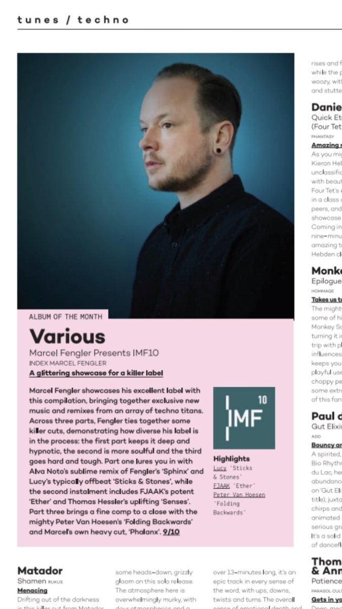 I‘m more than happy that #IMF10 was chosen as album of the month by <a href="/Mixmag/">Mixmag</a> THANK YOU!!!