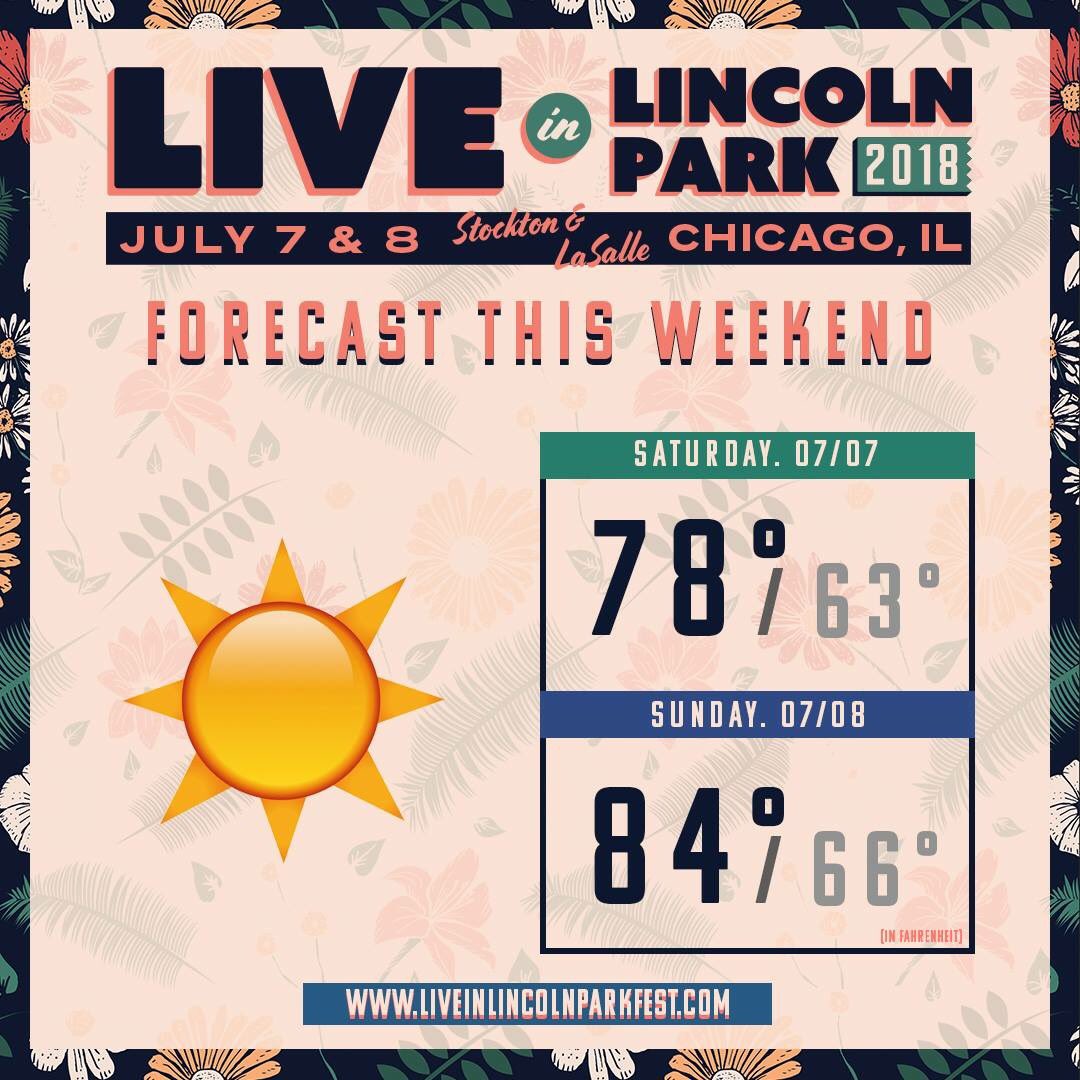 LiveinLP's tweet photo. βοΈ We are in for a stunning weekend in #Chicago, just in time for #LiveinLP! βοΈ
#SummerTimeCHI in Lincoln Park w/ great music, join the fun at https://t.co/MtIJhgPP6X https://t.co/CPZ9zZIR3y