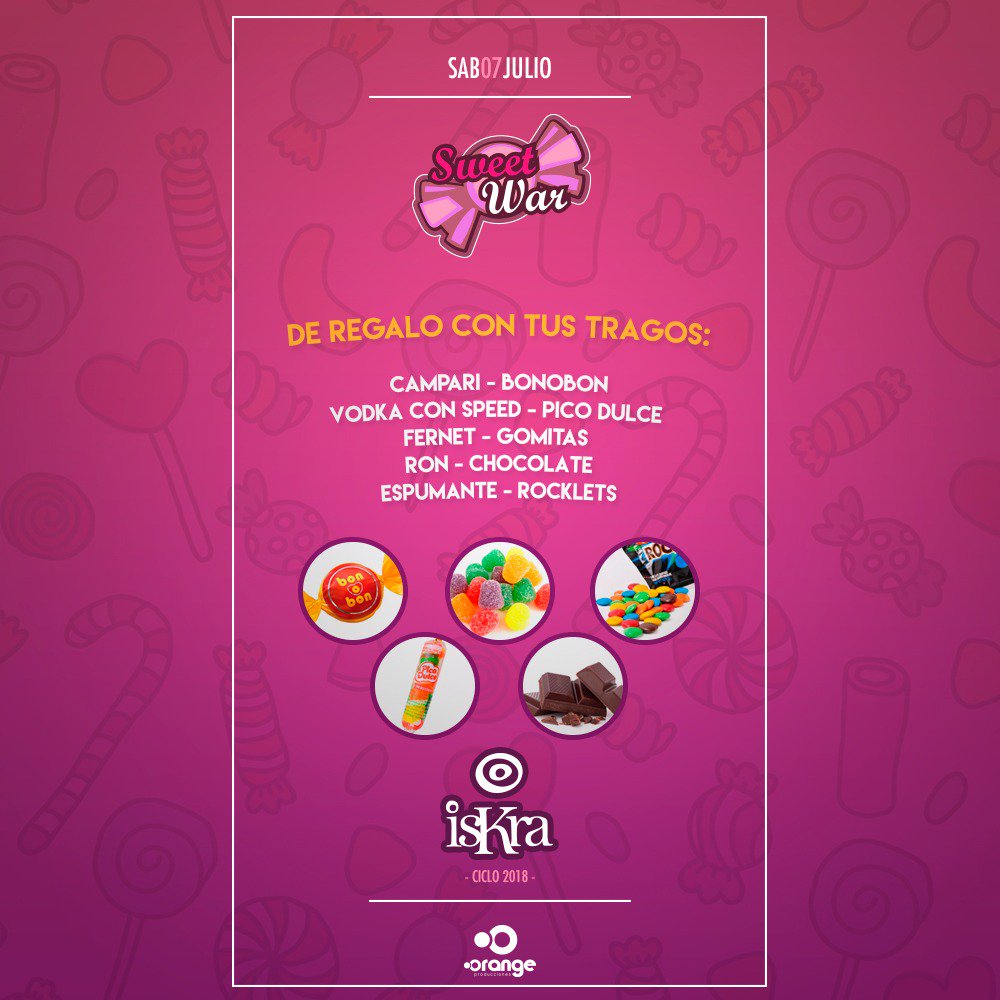 VeranOrange's tweet photo. #SweetWar. Sábado 07/07
I S K R A & M A N T R A https://t.co/uNNXKzc1bT