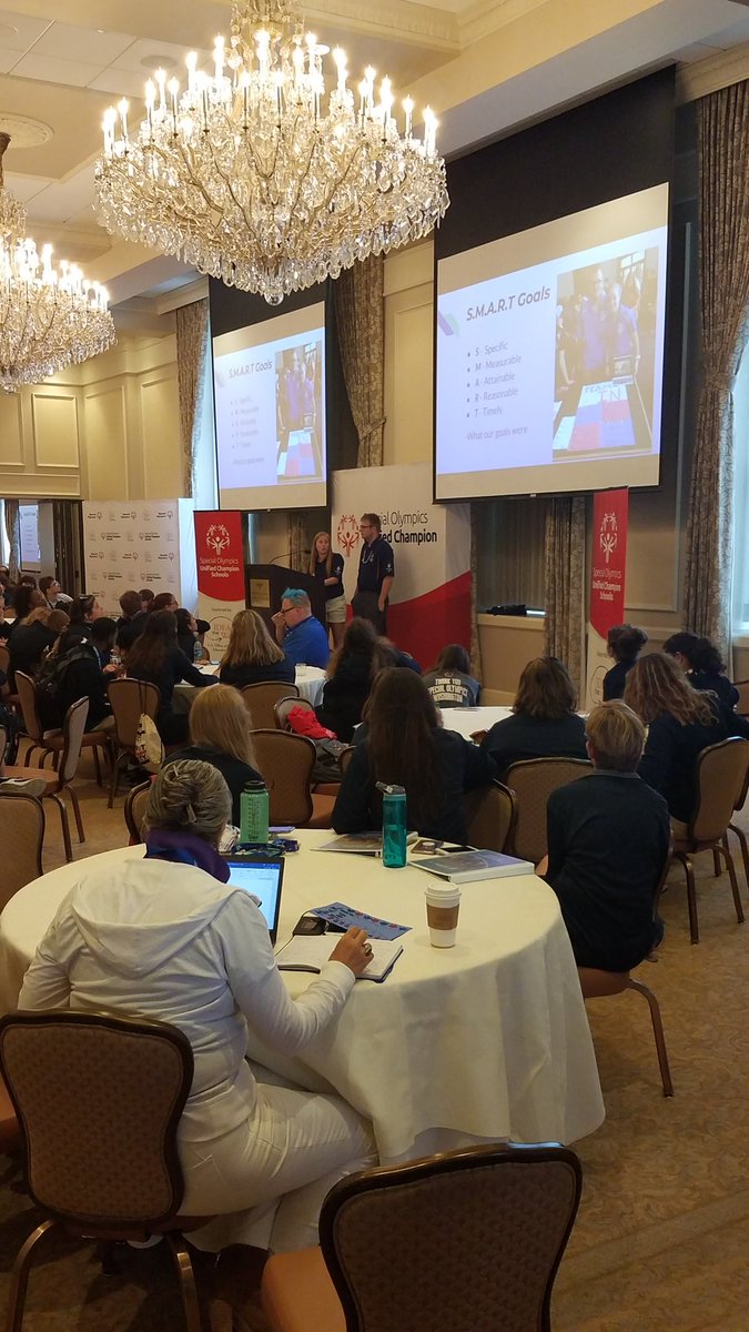 jmholy's tweet photo. Mitch and Abby of @SOIndiana speaking to our #YLE2018 unified leaders and mentors and motivating them to move forward! #RiseWithUs #befearlessbekind #2018usagames https://t.co/Iy83lHYpvk