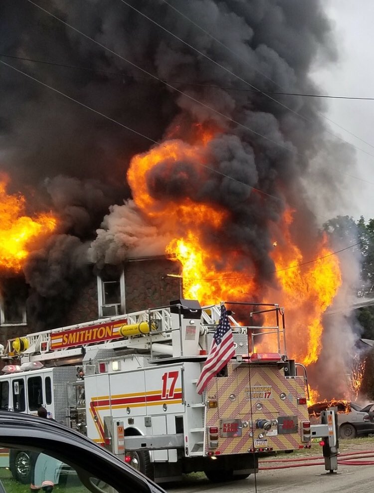 SmithtonVFD's tweet photo. Crews were dispatched to a multi-family residential dwelling fire this morning. https://t.co/iAk7tuXT7h