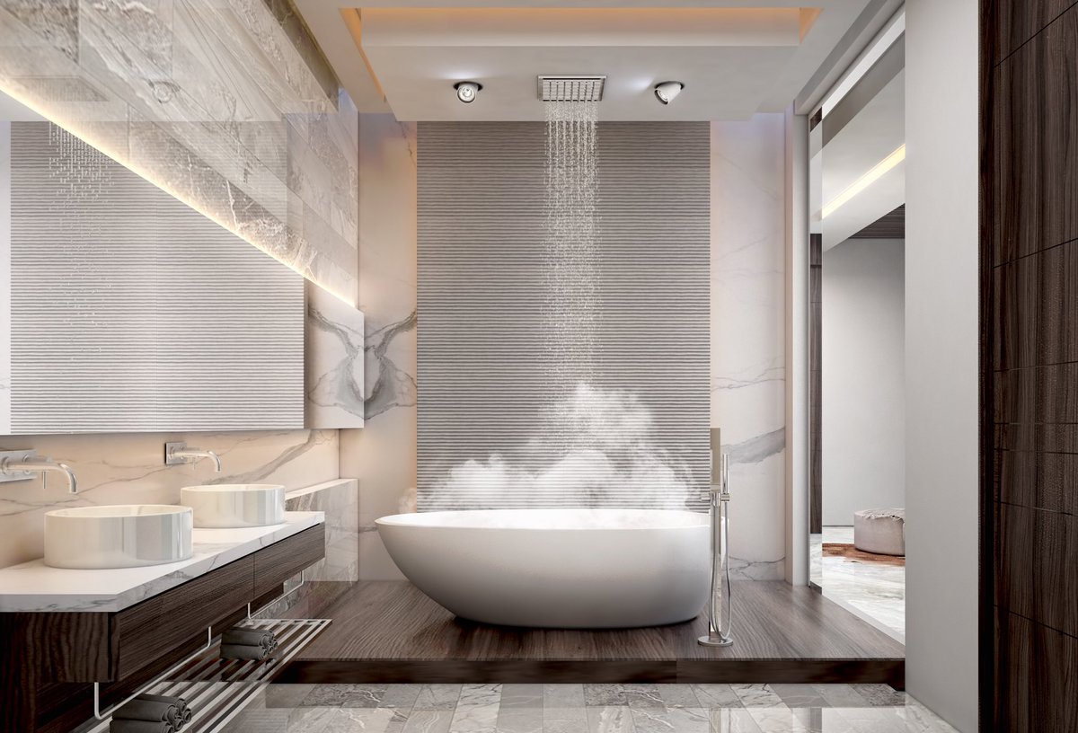 Muathmj's tweet image. Master bathroom 
#interiordecor 
#Riyadh