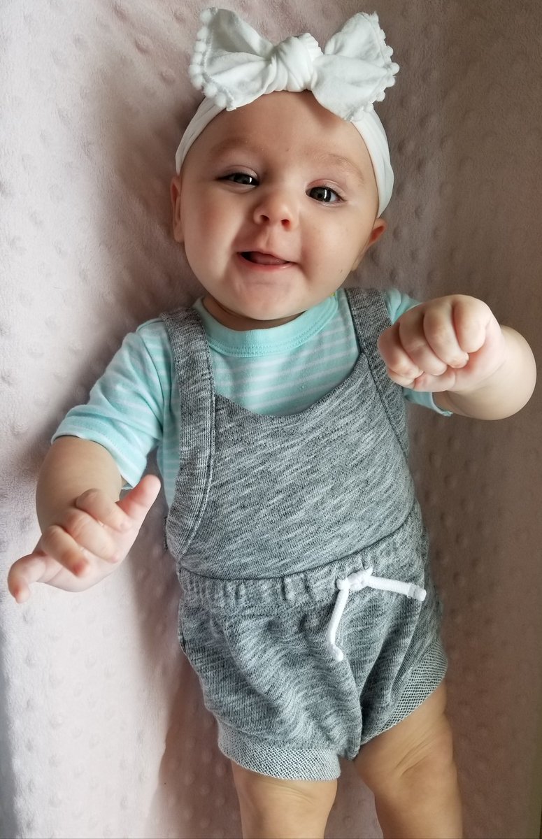 DunphyDay's tweet photo. Don't mind me... just another "boy" outfit my mommy added a bow to so I can wear it. #sweatshirtoveralls #countusin #shecute https://t.co/7SeoxhdRhL