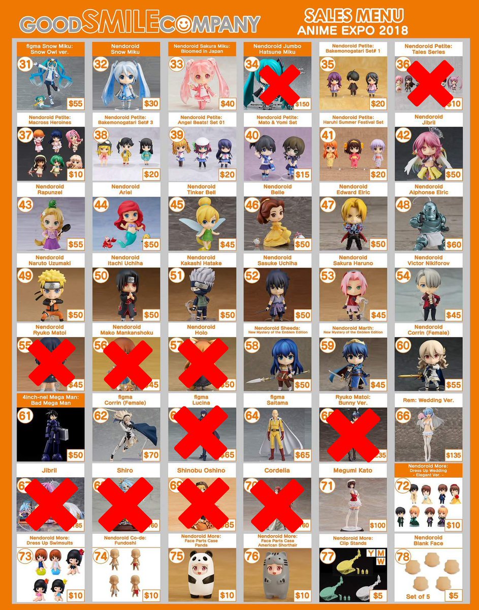 Goodsmile Us On Twitter Anime Expo 2018 Sales Menu Merch Are Selling Out Grab Your Good Smile Company Collectibles Now Animeexpo2018 Animeexpo Ax2018 Goodsmile Goodsmilecompany Https T Co U5hqbrdfm3