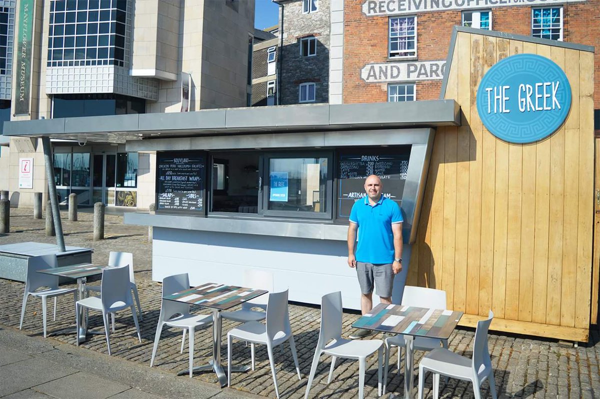 PWPBID's tweet photo. Sutton Harbour’s historic Barbican Quarter is welcoming a new Greek café to Plymouth’s famous harbourside this week, serving up authentic Greek food including lunchtime wraps and breakfast items. 

https://t.co/GotO8z48T7 https://t.co/1QWYxYlyvB