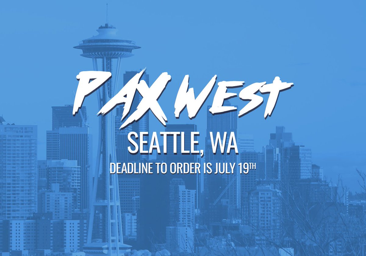 ConferenceMerch's tweet image. The deadline for #paxwest is less than two weeks away! Visit conferencemerch.com or contact us to learn how merchandising your show can be quick, painless, and profitable. Use code LAUNCHWEEK for 10% off. Expires Sunday! #pax #gamedev #indiedev #indiebox #merch #merchpack