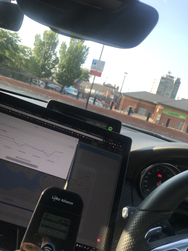 ProvostJ_HH's tweet photo. Tonight has brought out the inner geek in me. The LoRaWAN mast change over has worked perfectly. Driving around Runcorn with the field tester shows high signal! Full test to come soon but this is a great step in the right direction to a pre-emptive business model #HHDisruptors https://t.co/PXQhXRiqQ1