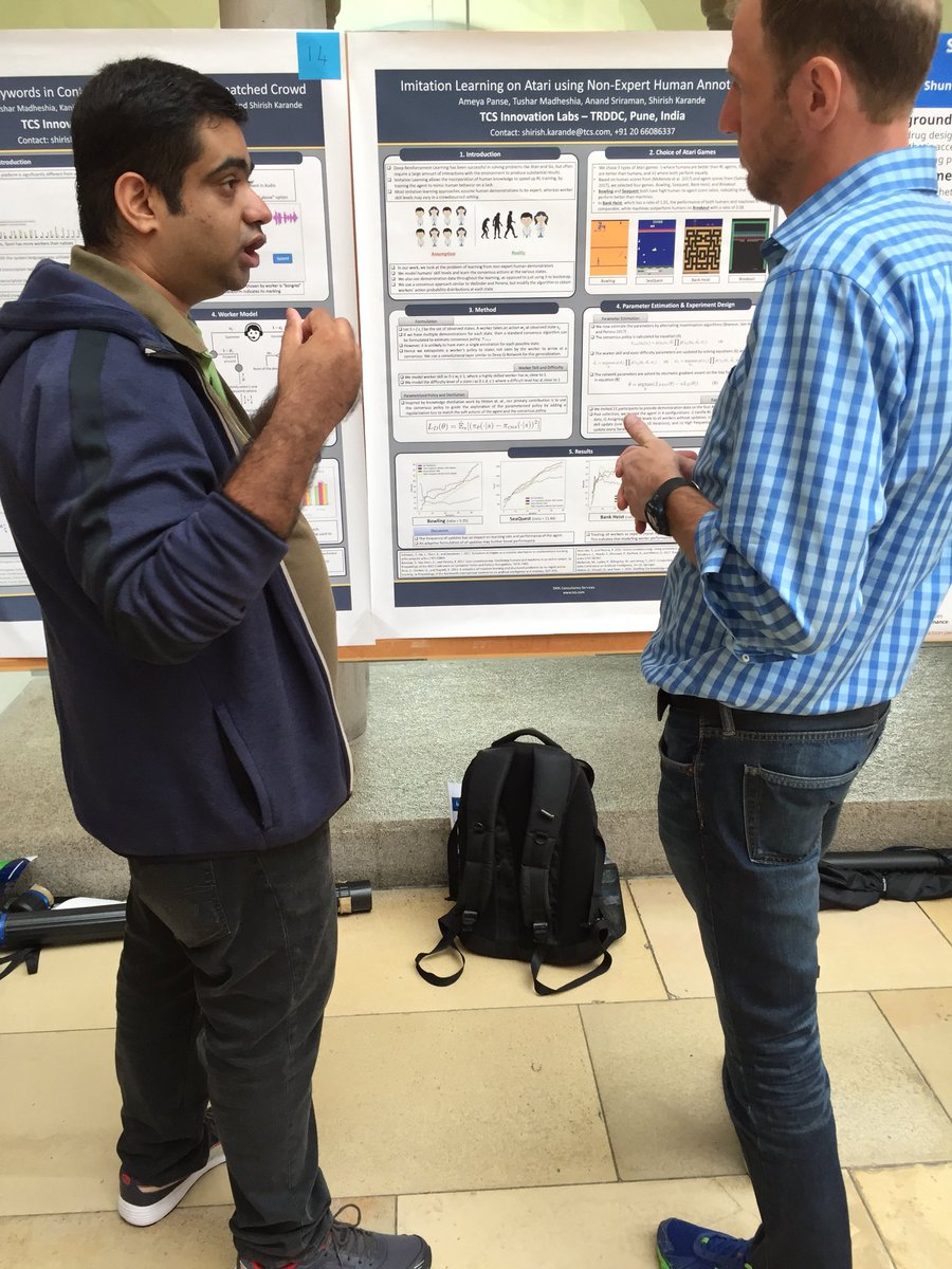 gkazai's tweet image. Poster session at #HCOMP2018