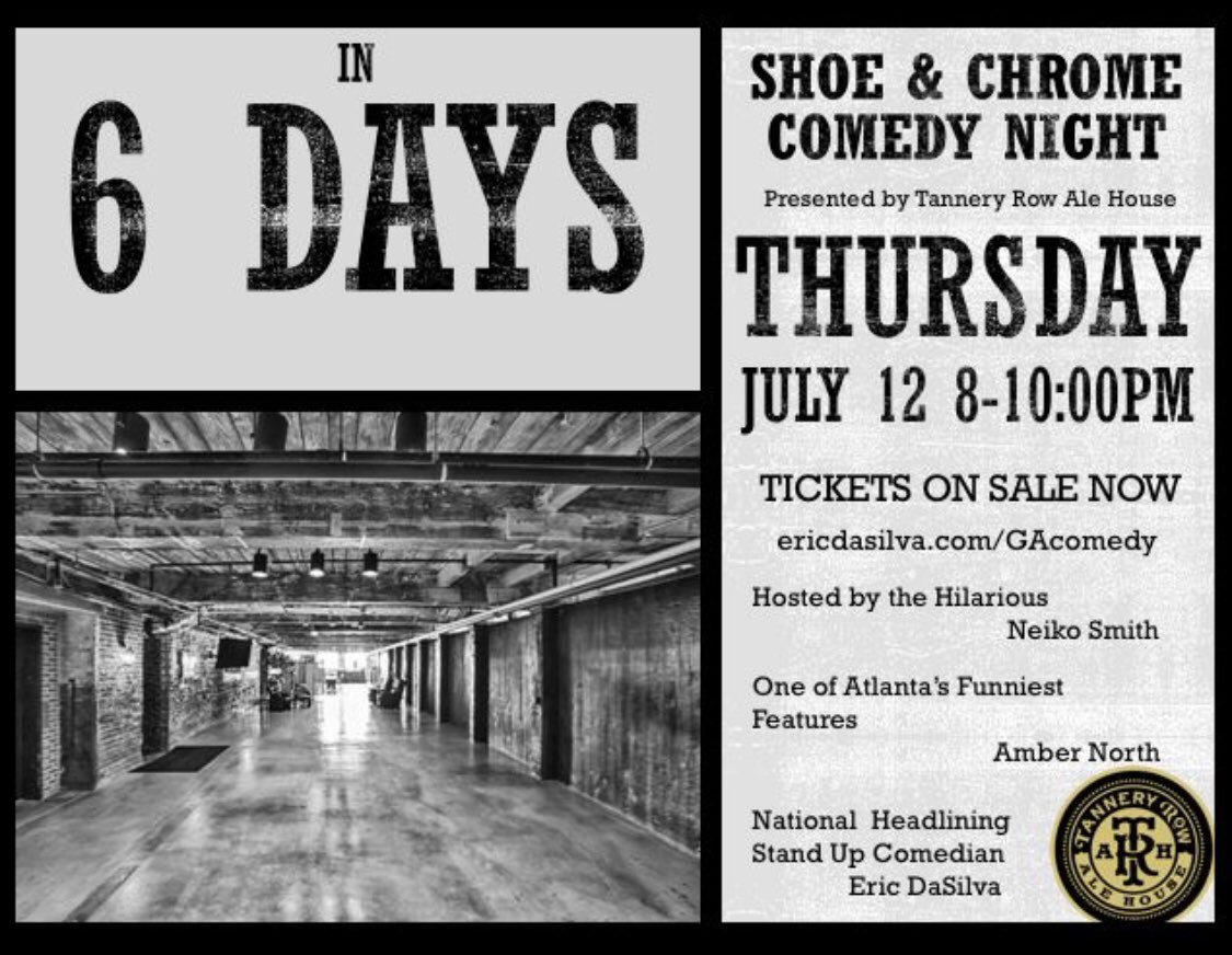 _clever_name's tweet photo. Hey Buford!
What's better than drinking? Drinking AND laughing.
Dust off your work week at Tannery Row Ale House on 554 W Main St, Buford, GA 30518 this Thursday July 12.

BUY YOUR TICKETS NOW:
https://t.co/8xIi810Zd9 https://t.co/LgOnq9IP4W