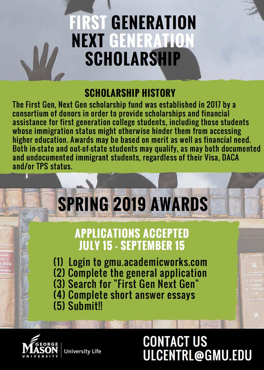 MasonCCEE's tweet photo. Last Spring,  twenty-one students were selected for a  $1,500 scholarship for Fall 2018! The applications are open again and we want you to have ample time to apply to this awesome opportunity! Apply before 9/15! #scholarship #YouCanDoIt #tuitiondoesnotpayitself https://t.co/Hkg91b0eXW