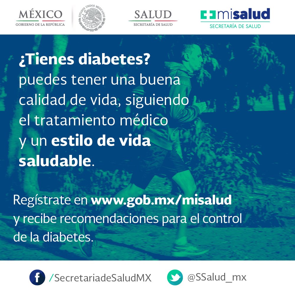 SaludSPPS's tweet photo. La diabetes es una enfermedad que no se cura, pero se controla. ¿Quieres recibir recomendaciones? Inscríbete a #misaludmx https://t.co/gixxszTYz7