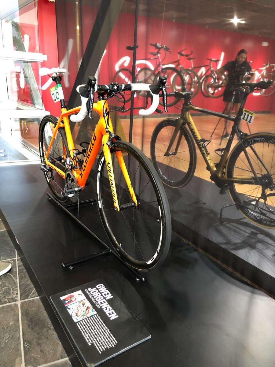 Honored for my 2016 Olympic bike to be on display @iamspecialized HQ In good company next to @petosagan bike.