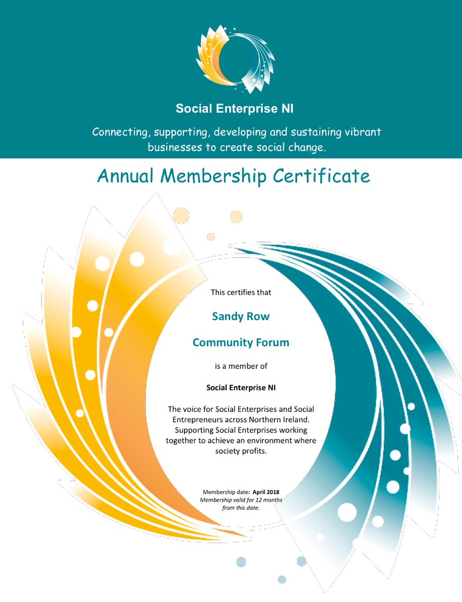96SandyRow's tweet photo. Delighted to receive our membership certificate from ⁦@socentni⁩ #SocEnt https://t.co/T7BCli3nc9