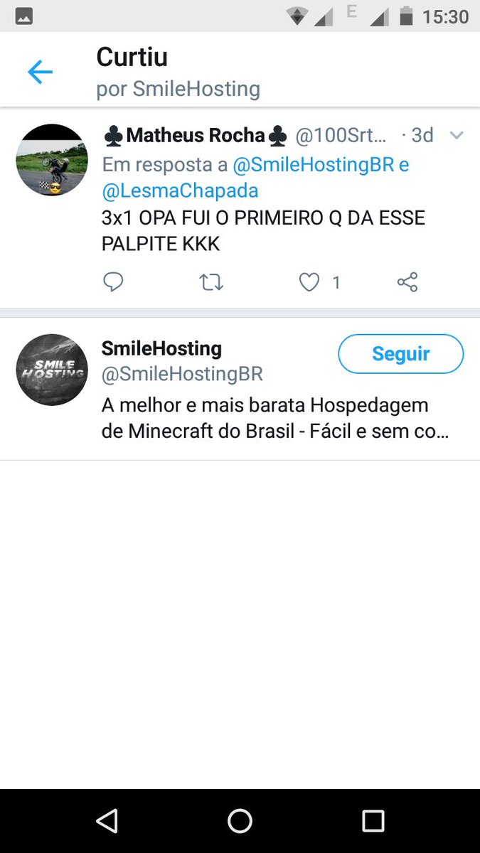 100Srtheus's tweet photo. Eu já Falo @SmileHostingBR @LesmaChapada  quero Meu Presente kk https://t.co/Wa2yKAR7hF