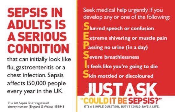 The UK Sepsis Trust (@uksepsistrust) on Twitter photo βThey reckon heβs got #sepsis finally, when itβs too late...β if caught early, Sepsis can be treated. Early recognition and prompt treatment saves lives. Know the signs <a href="/itvcorrie/">Coronation Street</a> βThey reckon heβs got #sepsis finally, when itβs too late...β if caught early, Sepsis can be treated. Early recognition and prompt treatment saves lives. Know the signs <a href="/itvcorrie/">Coronation Street</a>