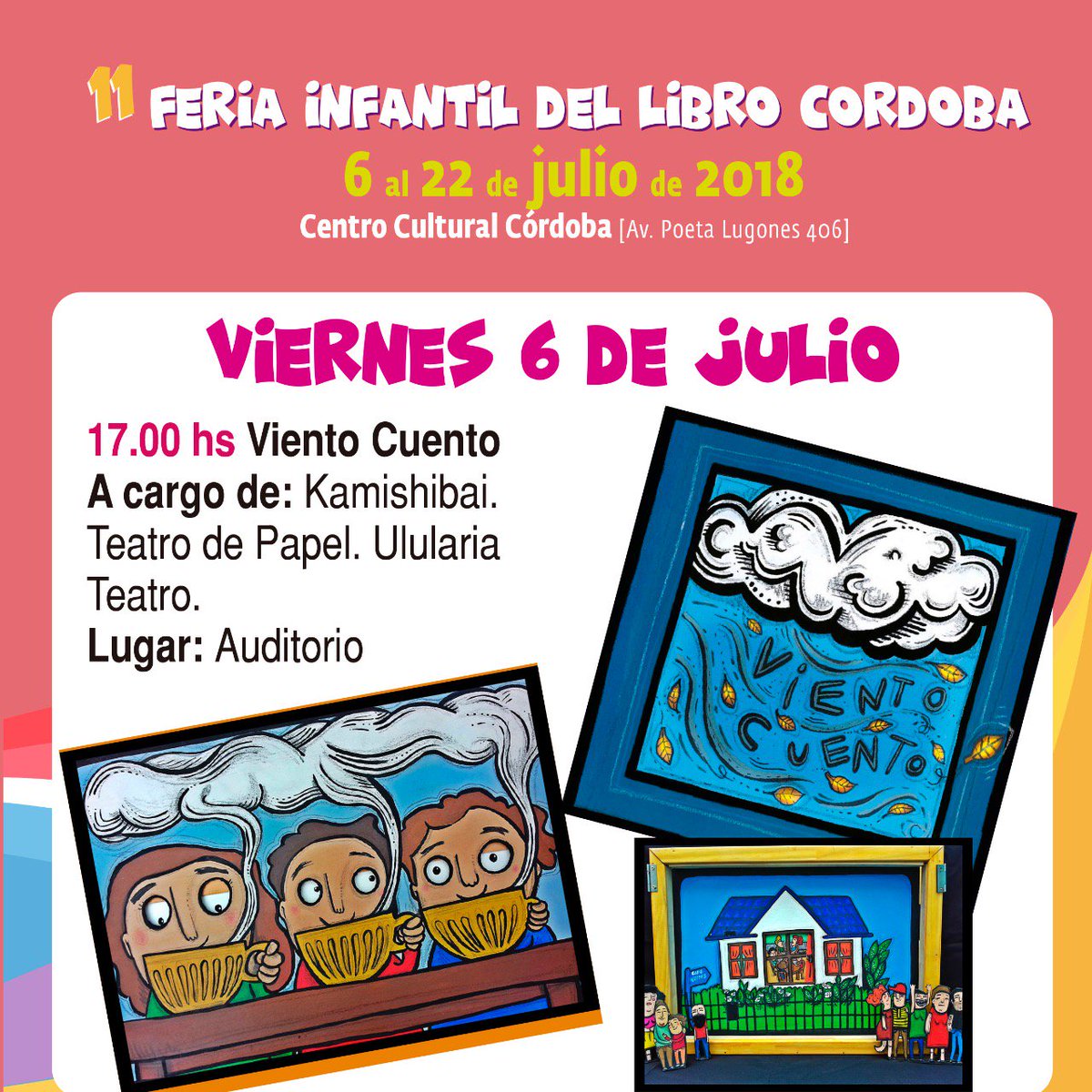 En media hora podes retirar gratis las entradas para disfrutar de "Viento Cuento",de Ulularia Teatro.