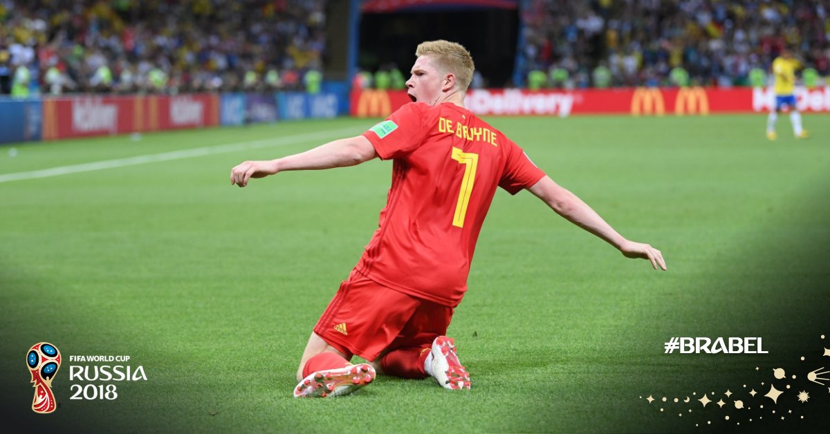 Kevin De Bruyne's goal: A short play. 

#BRABEL 0-2
#WorldCup