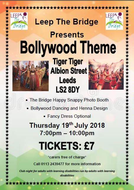 It's a #Bollywood theme at our next #ClubNight.  #BollywoodDancing #Henna #AbilitiesNotDisabilities @TigerLeeds