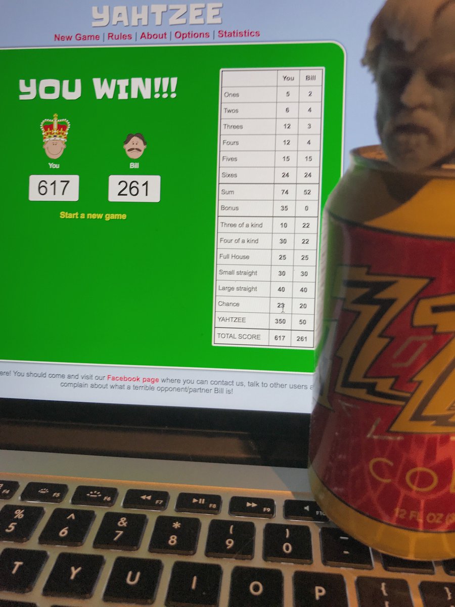 FOUR Yahtzees in ONE Game!!!! Life is good.
#FabFriday