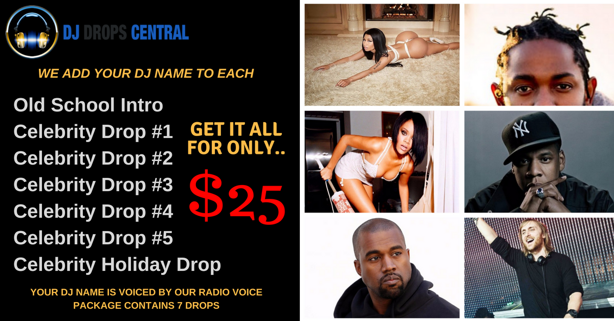 TheHotDJDrops's tweet photo. Celebrity #DJDrops Sale ends in 24 Hours, So DJ's.. Hurry and buy today!     The Link ---------> https://t.co/VsUOplxYi1

You get 6 Celebrity Intro Drops with YOUR DJ Name and 1 DJ Intro with YOUR DJ Name. Follow the link and listen before you buy!
@DJPaulyD #djs @djkriss22212 https://t.co/iC2rsQVOoi