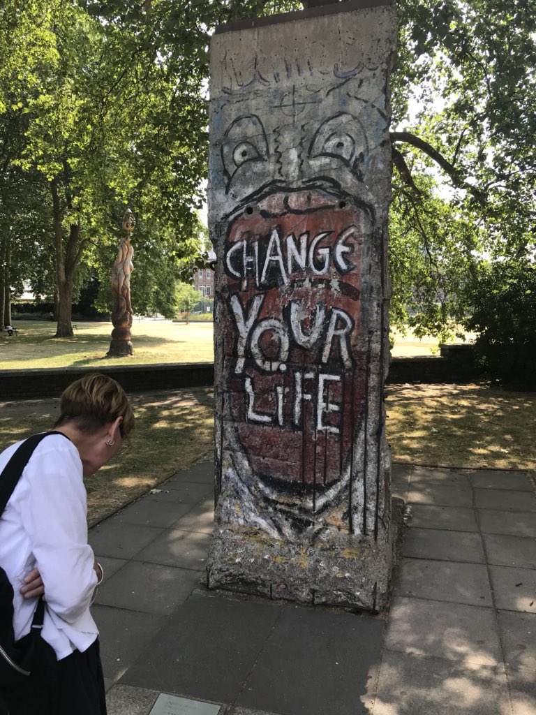 Amazing piece of the Berlin Wall located outside the entrance to the Imperial War Museum. Very apt given our Jack Petchey winner’s visit there today!