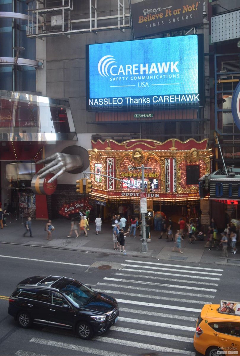 We were famous in Times-Square at <a href="/RipleysNY/">Ripley's New York</a> ! CareHawk USA is proud to be a part of the <a href="/NASSLEO1/">NASSLEO</a> organization. The NASSLEO 49th Annual Conference focused on 'Safety and Security Around the Clock', and we enjoyed the time spent with School and Safety officials.
#schools #safety