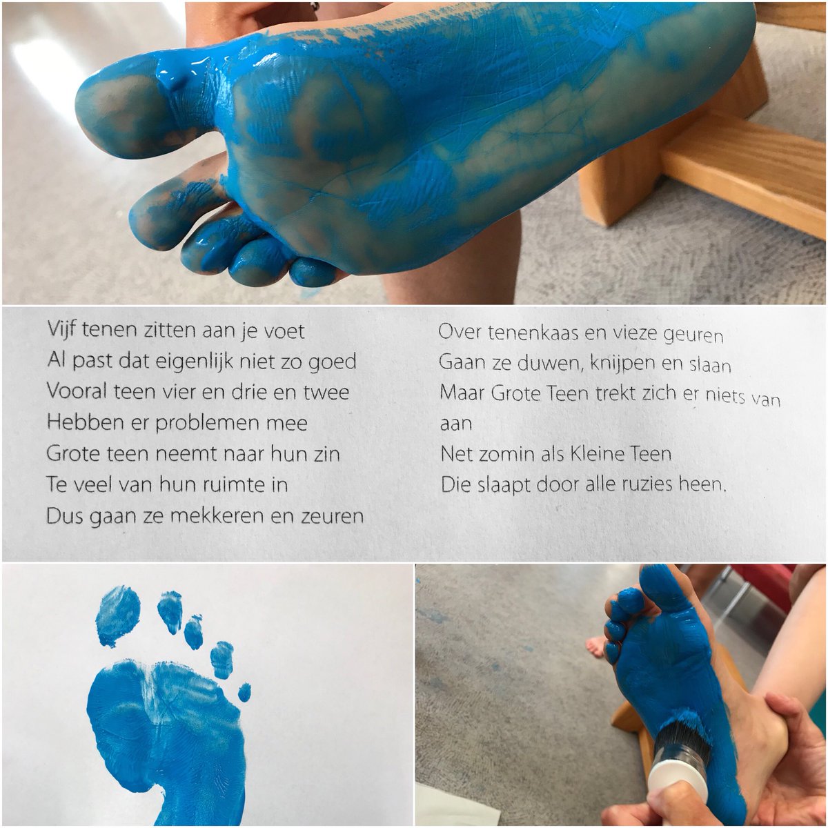 Naast alle voorstellingen werd er ook nog gewoon gewerkt in de MB van Helma deze week #gedicht #Montessori #Houten
