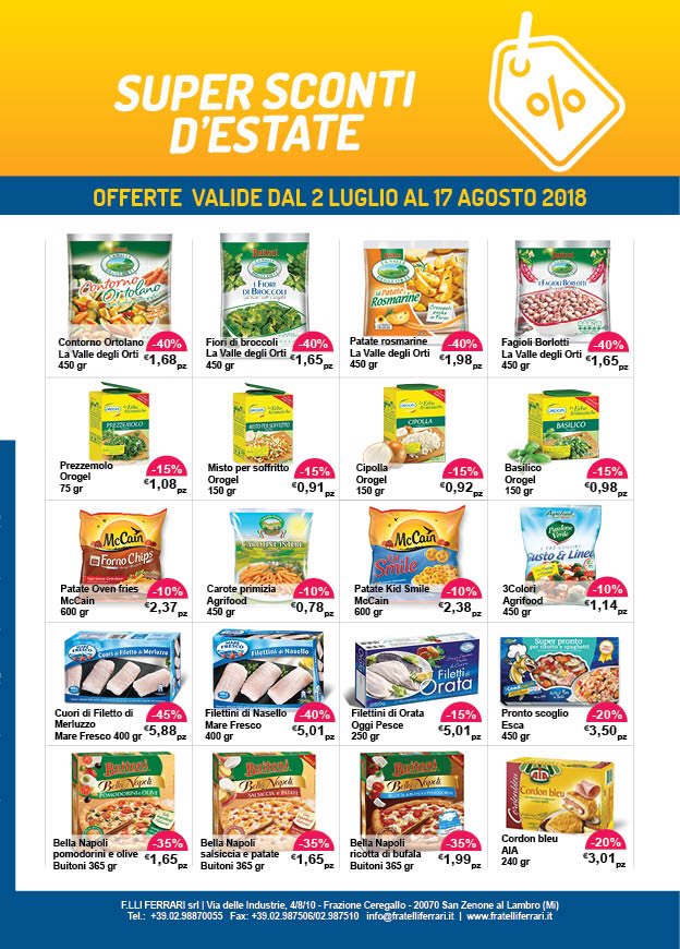 fratelliferrari's tweet image. 💥Sconti fino al 40% su tantissimi prodotti💥

Le promozioni della Fratelli Ferrari non vanno in vacanza e accompagnano i nostri clienti nei mesi di luglio e agosto! 🔝

#FratelliFerrari