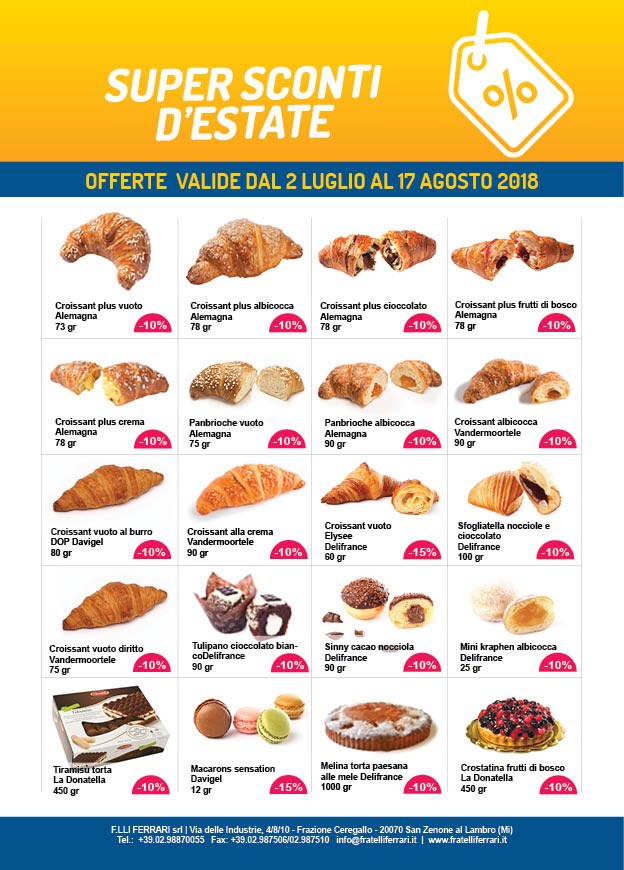 fratelliferrari's tweet image. 💥Sconti fino al 40% su tantissimi prodotti💥

Le promozioni della Fratelli Ferrari non vanno in vacanza e accompagnano i nostri clienti nei mesi di luglio e agosto! 🔝

#FratelliFerrari