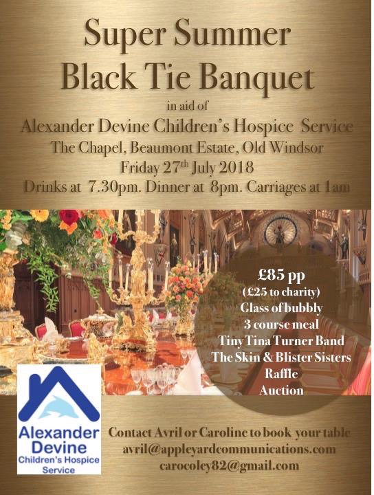 SkinBlisterSis's tweet image. Buy your tickets for the Super Summer Ball on 27th July for @alexanderdevine @devereofficial #BeaumontEstate in Old Windsor. £85 per ticket for a fab night and special room rate avail @WindsorMice @visitwindsor #charity #Windsor #Fundraising #summer #ball #auction #events