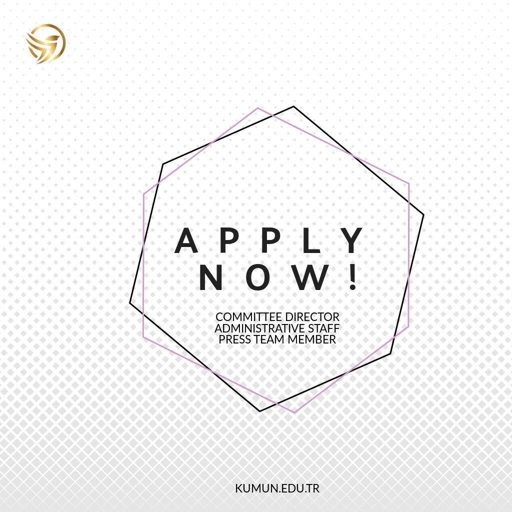 Today is the day!

Chair, press and admin applications are now open! Hurry up and click the apply button at kumun.ku.edu.tr

Feel free to ask any questions regarding KUMUN V via kumunpr@ku.edu.tr