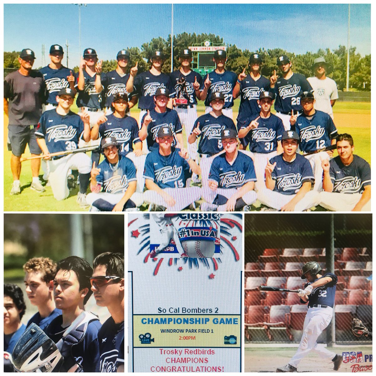 JasonRocha15's tweet photo. Had a blast playing  in the USA Premier Firecracker Classic w/ my new squad - Trosky Redbirds 18u as we went 7-0 🏆⚾️💥🤙 #TroskyBaseball #TheSquad #Rep619 #ChasingDreams https://t.co/2AzQUrFZSn