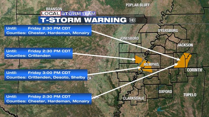 LocalStormTeam's tweet photo. A Severe T-Storm Warning is in effect for the counties below. #localmemphis https://t.co/LLVMDqGpzi