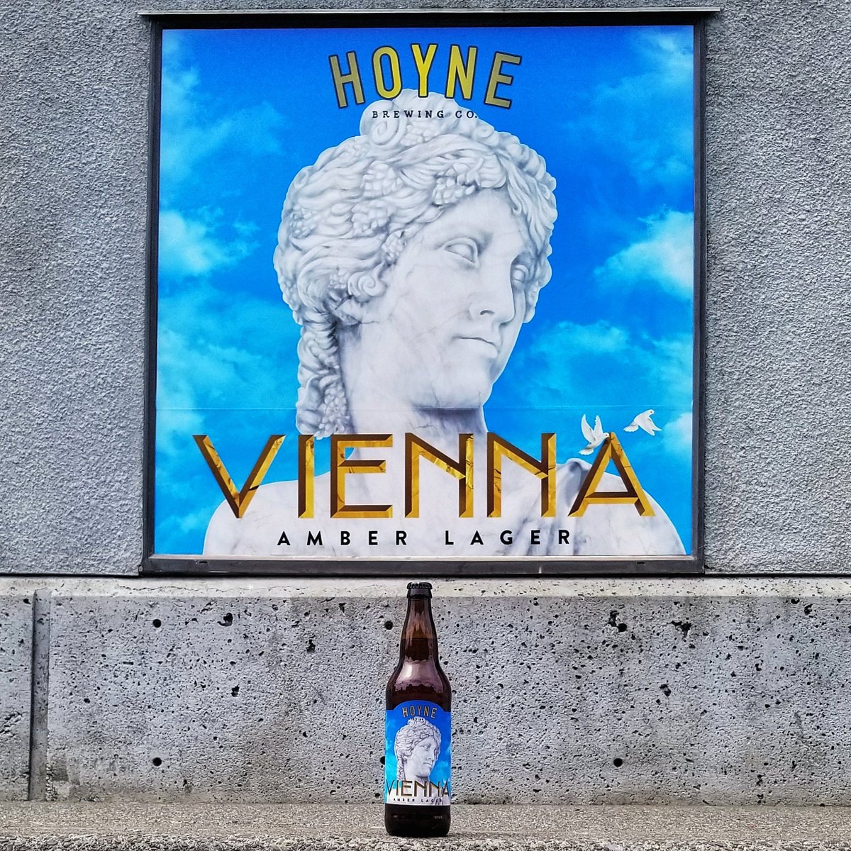 HoyneBeer's tweet photo. You may have seen the new Brewery windows and thought "what's that?!". We've given our Vienna Lager a little makeover. New label, same great Amber Lager. 🇦🇹 🍻 #newlabel #samebeer #bomber #yyj #craftbeer #bccraftbeer #650ml https://t.co/uoWTLXmD7p