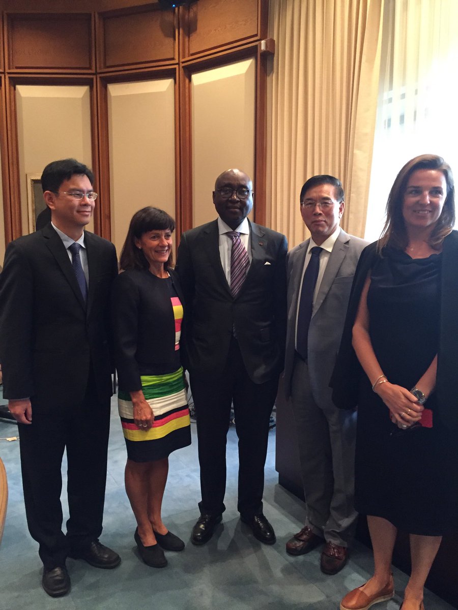 At the Board of the International Monetary Fund this morning after a very constructive meeting with the Board of the #IMF.