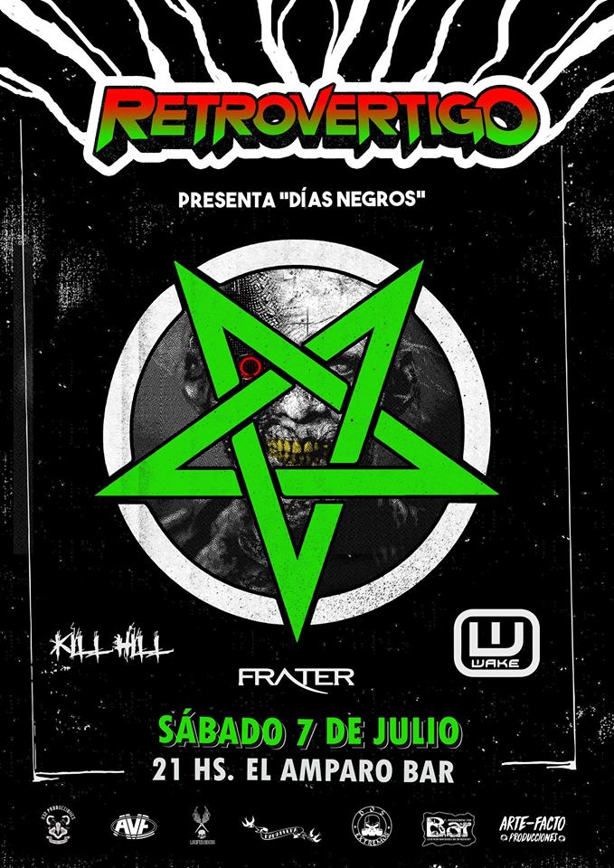 RetrovertigoRV's tweet photo. este sabado presentamos nuestro nuevo disco "dias negros" en el Amparo bar - Burzaco junto a Wake, Frater y Kill hill. Los esperamos!! https://t.co/I1GcYlTUzL