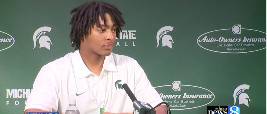 DailyCaller's tweet image. Michigan State Jalen Watts-Jackson Leaves Football To Serve Country: ‘I Am Excited To Serve This Nation’ trib.al/0hH4GgX