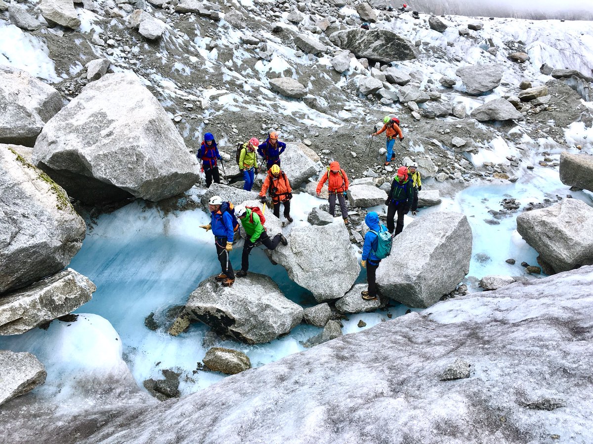 GemLaurenSmith's tweet photo. Day 1 of #arcteryxacademy 2018 spent hanging out on the Mer De Glace learning all about glaciology and permafrost. It’s so sad how quickly the glaciers like this are vanishing https://t.co/FkuscVEGgv